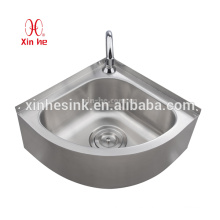 Stainless Steel Outdoor Pedestal or wallmount wash basin, Stainless Steel Corner Sink